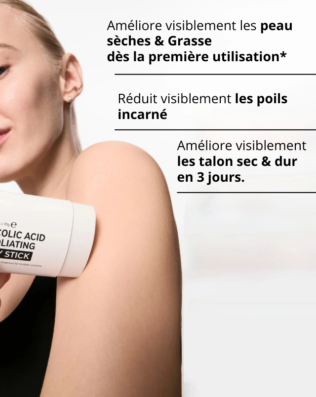 Stick exfoliant pour le corps à l'acide glycolique